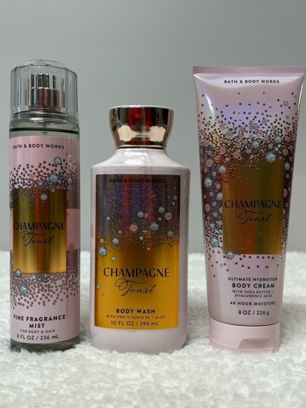 Bath & Body Works "Champagne Toast" Body Creme & Wash + Fragrance Mist